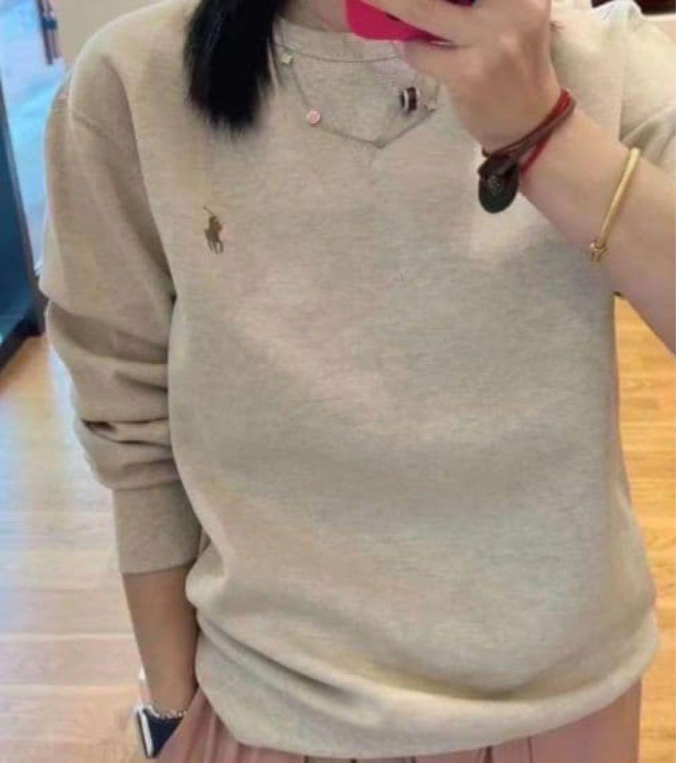 未使用級✳︎ポロラルフローレン現行ライトベージュ大人気スウェットトレーナー正規品