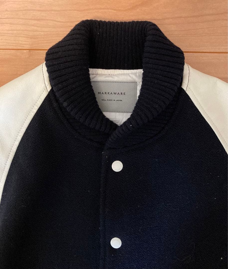 【名品・美品】マーカウェア　レザーアワードジャケット　markaware L 3