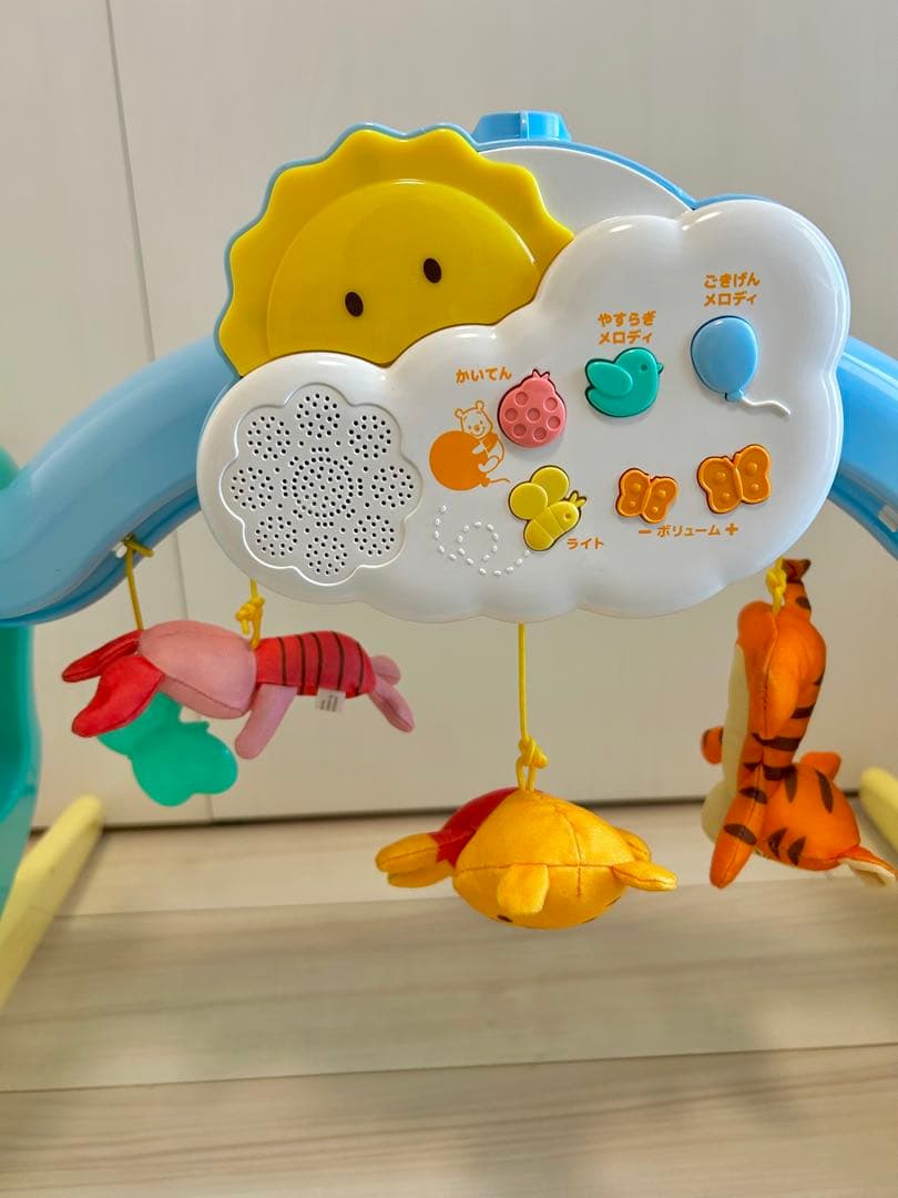 【美品】【ほぼ未使用】くまのプーさん　えらべる回転6wayジムにへんしんメリー