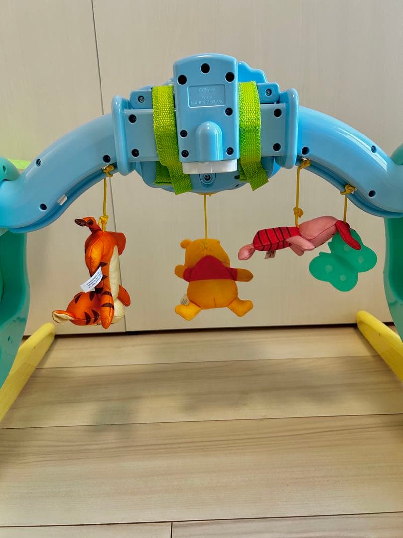 【美品】【ほぼ未使用】くまのプーさん　えらべる回転6wayジムにへんしんメリー