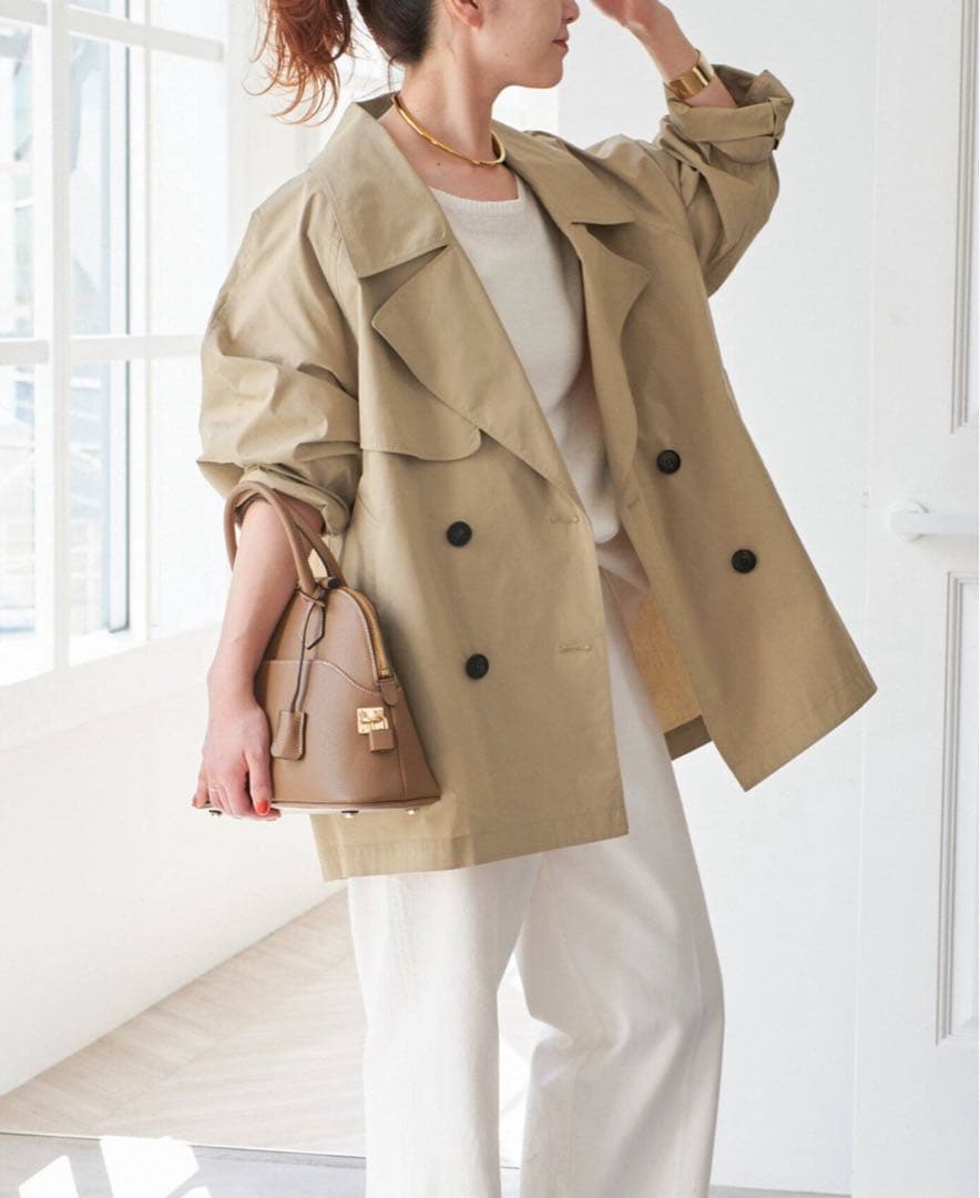 お値下げ中！【新品】Spick and Span C/Pミドル丈トレンチコート