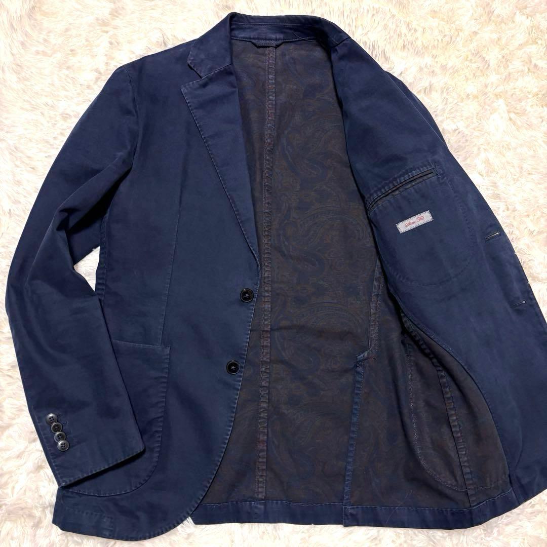 ✨良品✨ルビアム　テーラードジャケット　ガーメントダイ　ペイズリー裏地　48