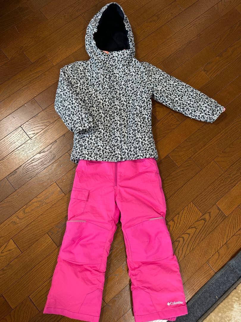 コロンビア 子ども スキーウェア　セット ピンク 120 XS スノーボード