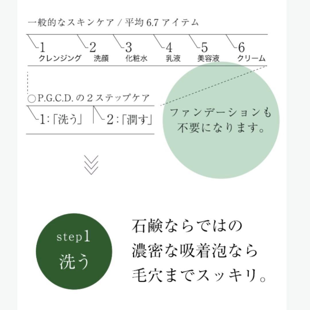 【新品未使用】P.G.C.D スキンケア3点セット 洗顔石鹸 美容液 1ヶ月分