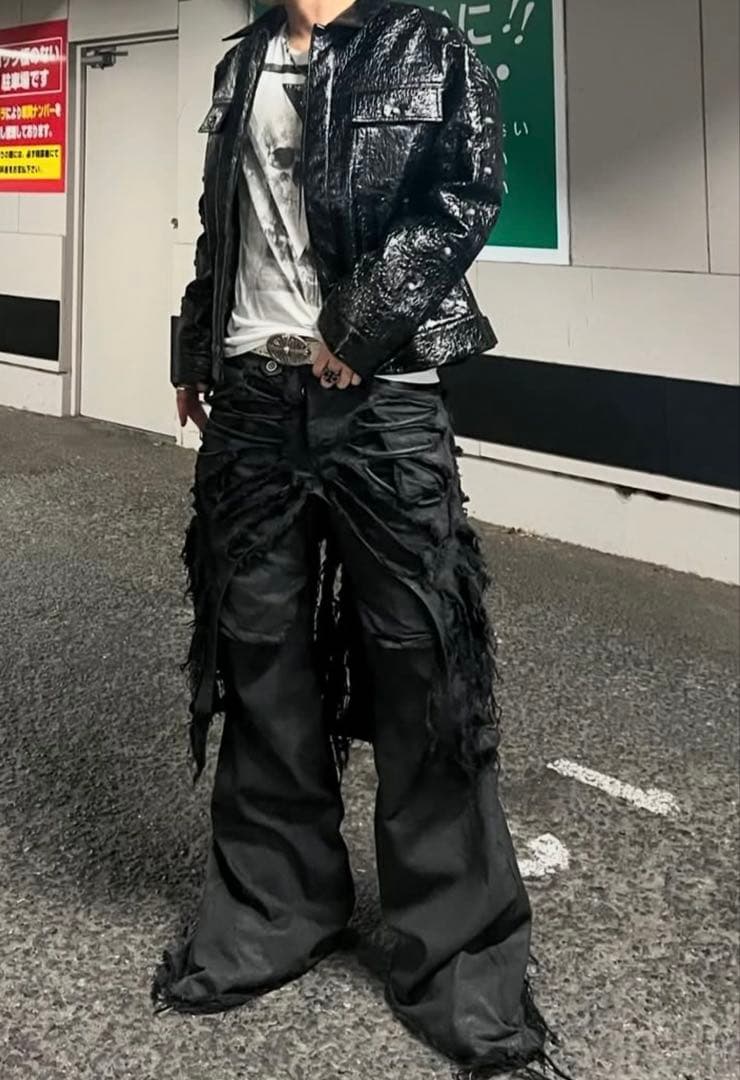 shine luxury ダメージ　変形　opium y2k パンク