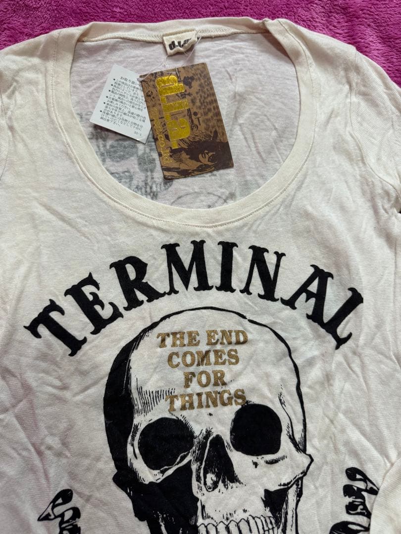 新品　d.i.a TERMINAL スカルプリント 長袖Tシャツ