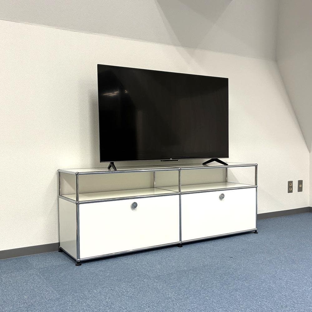 中古 USMハラー｜キャビネット テレビボード 2列2段 ピュアホワイト