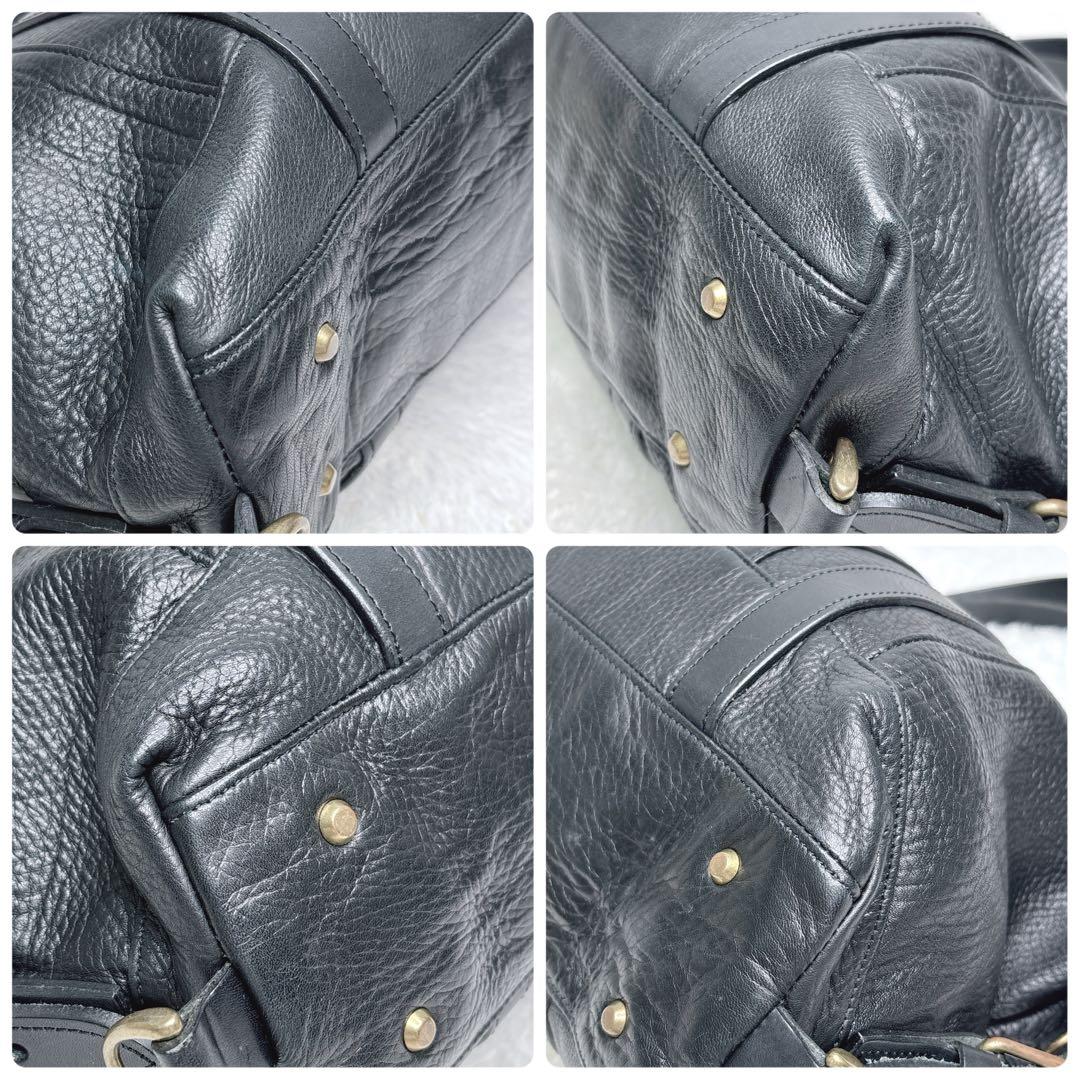 マスターピース ボストンバッグ 2way ゴールド金具 牛革 y2k