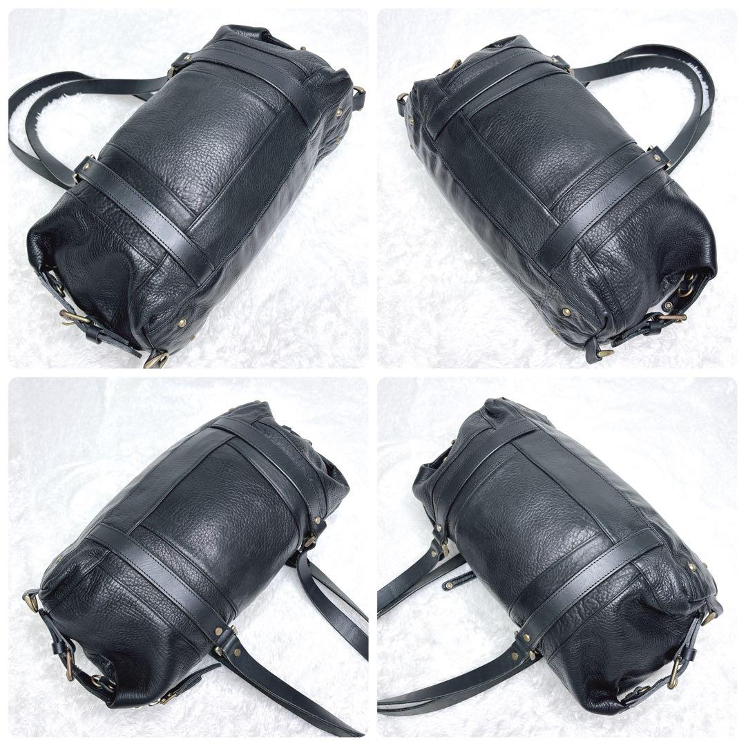 マスターピース ボストンバッグ 2way ゴールド金具 牛革 y2k