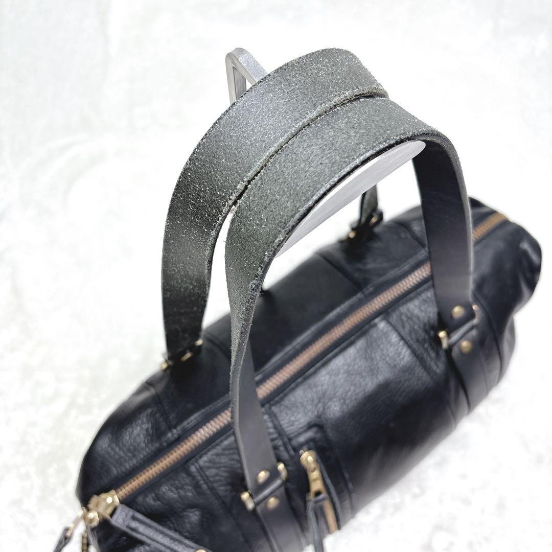 マスターピース ボストンバッグ 2way ゴールド金具 牛革 y2k