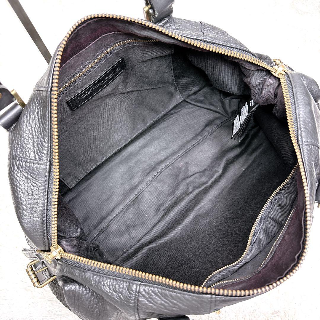 マスターピース ボストンバッグ 2way ゴールド金具 牛革 y2k