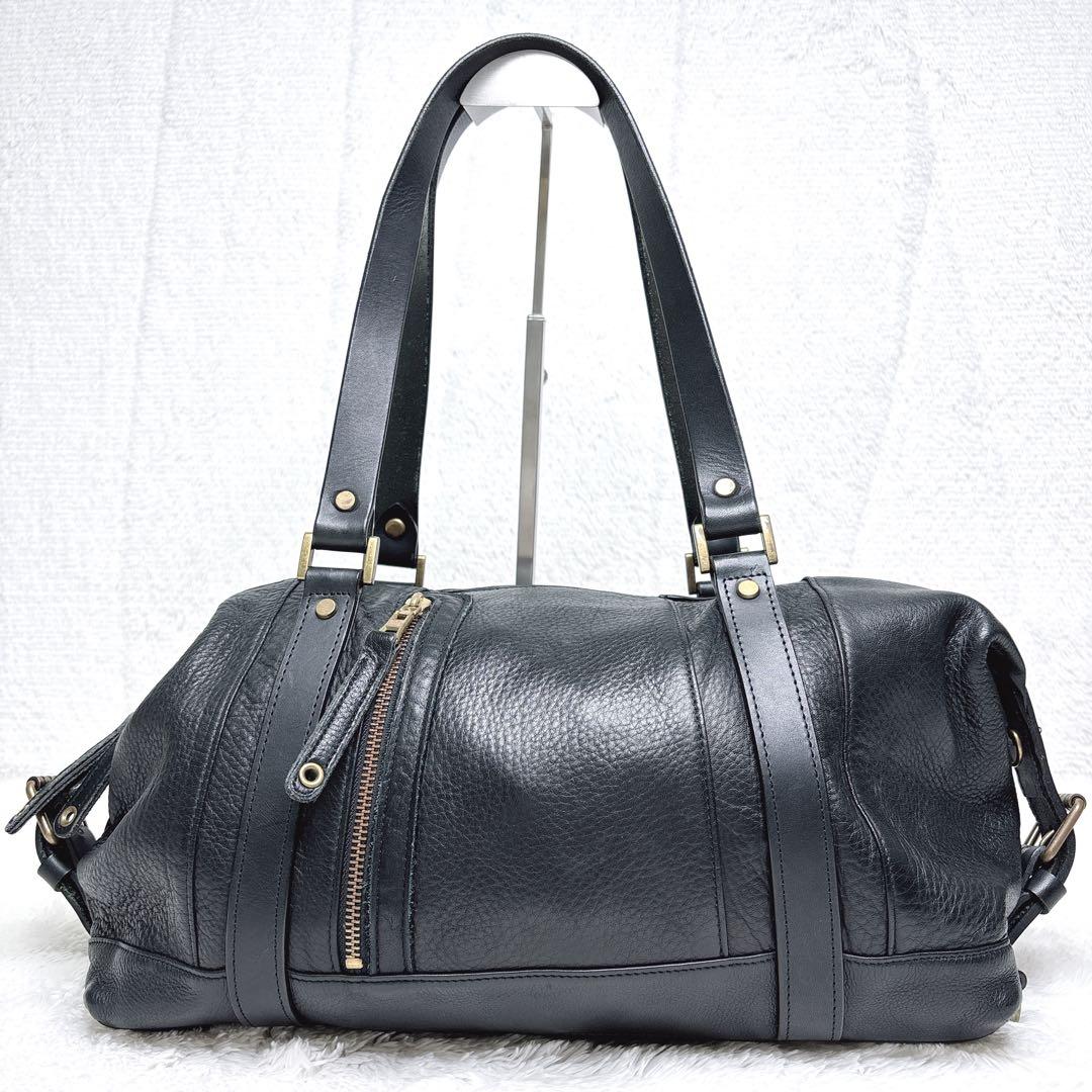 マスターピース ボストンバッグ 2way ゴールド金具 牛革 y2k