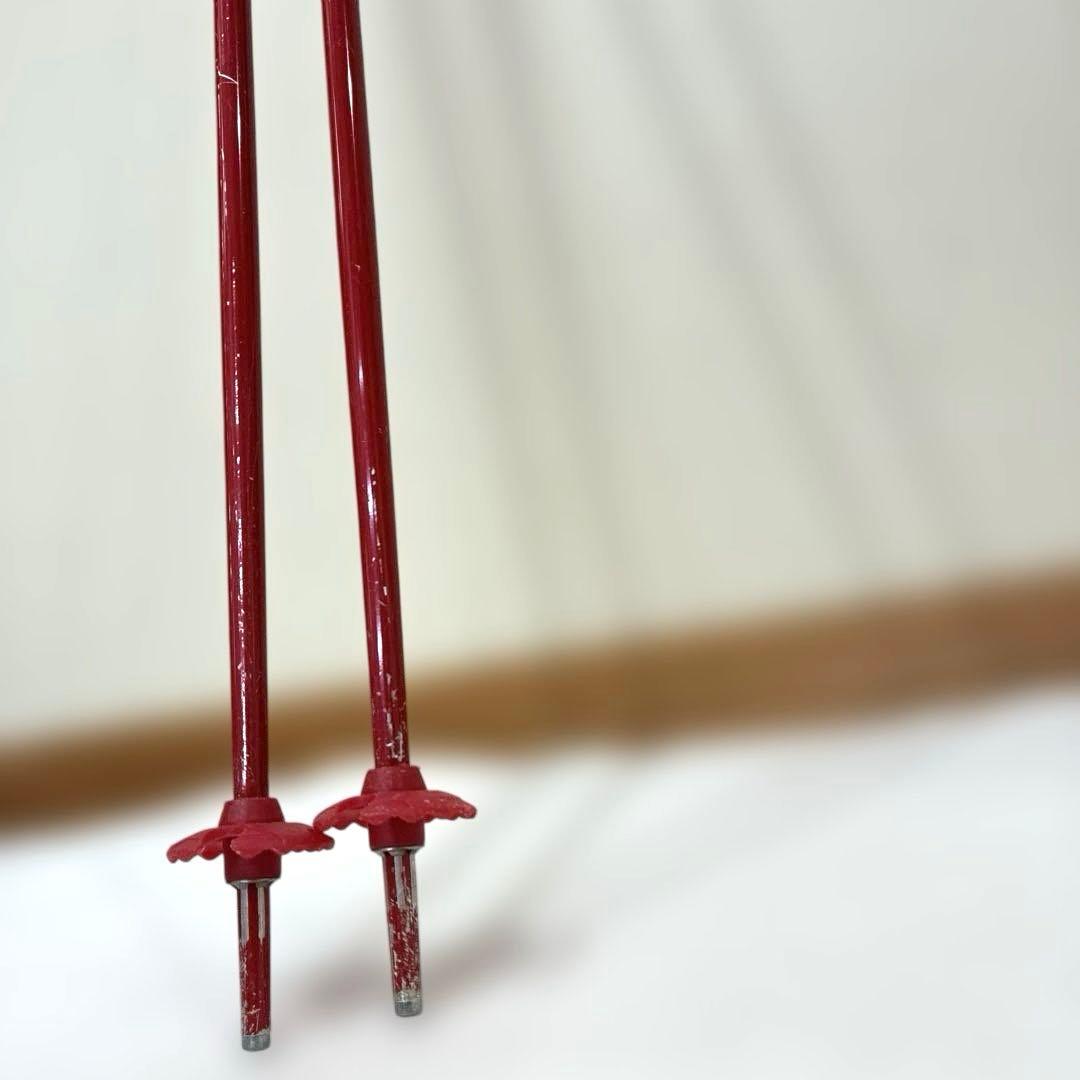 あん　子供用ハートスキー板セット　スキー板128 ストック90