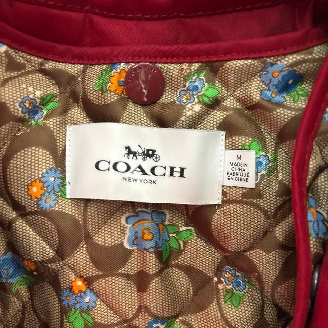 美品　COACH コーチ　ライナー付き　ミドルコート