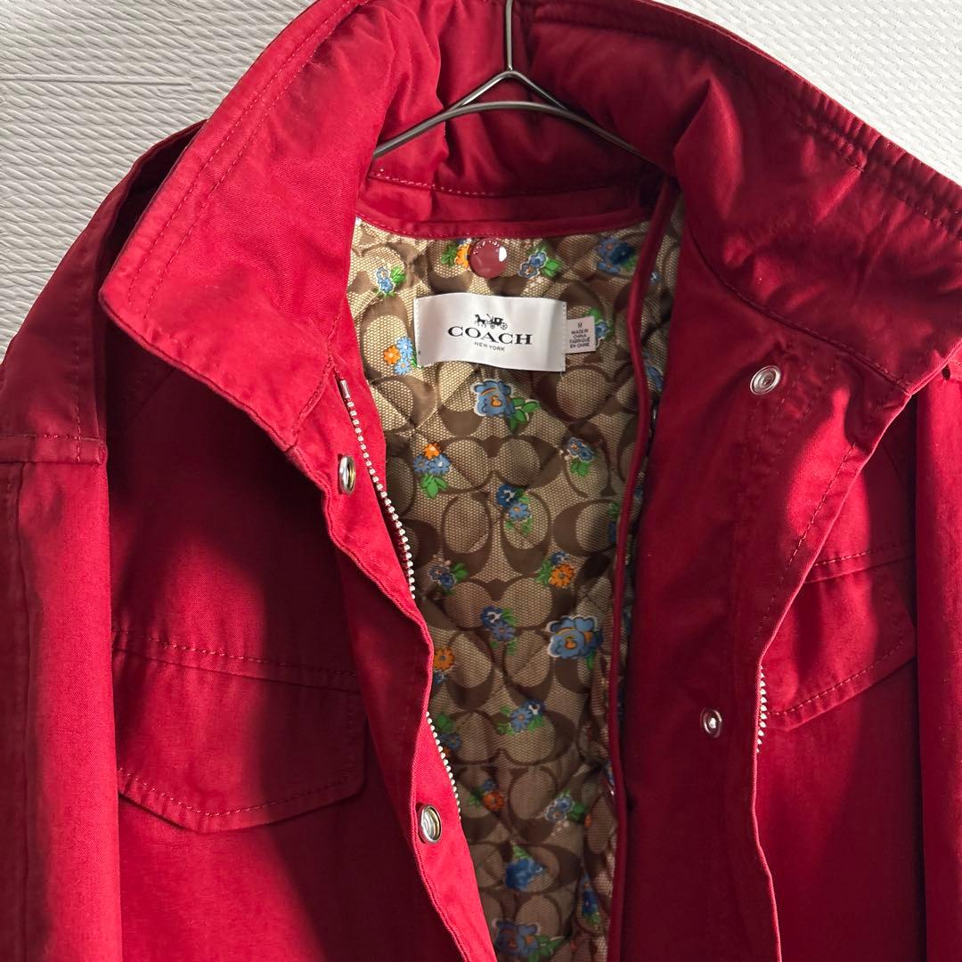 美品　COACH コーチ　ライナー付き　ミドルコート