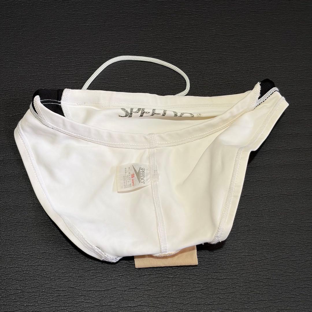 SPEEDO 競泳水着 ホワイト/ブラック SSサイズ