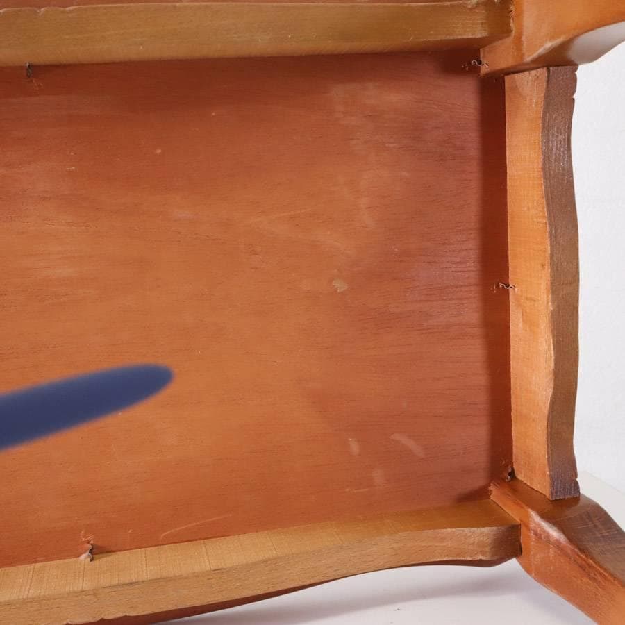 イタリア製クラシカル家具 象嵌細工 猫脚 ネストテーブル 大 幅56cm