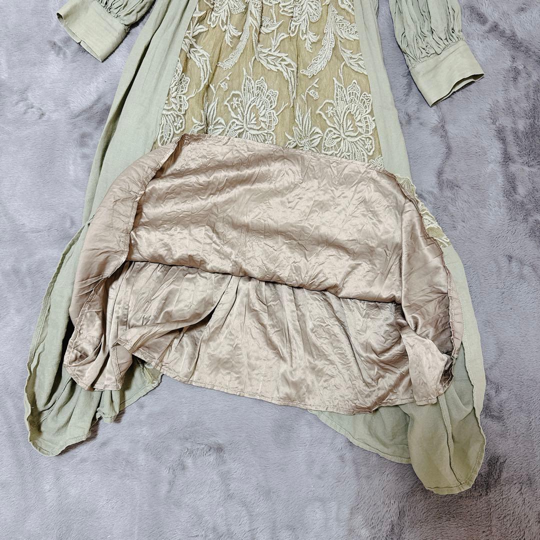 ワンピース MEDI EMBROIDERY TULLE LACE DRESS M