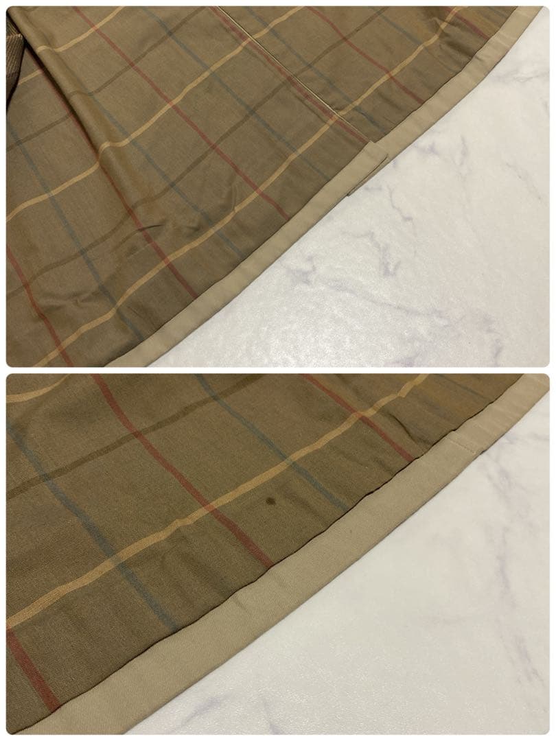 バーバリー 着丈111 シングル トレンチコート ベージュ ライナー チェック