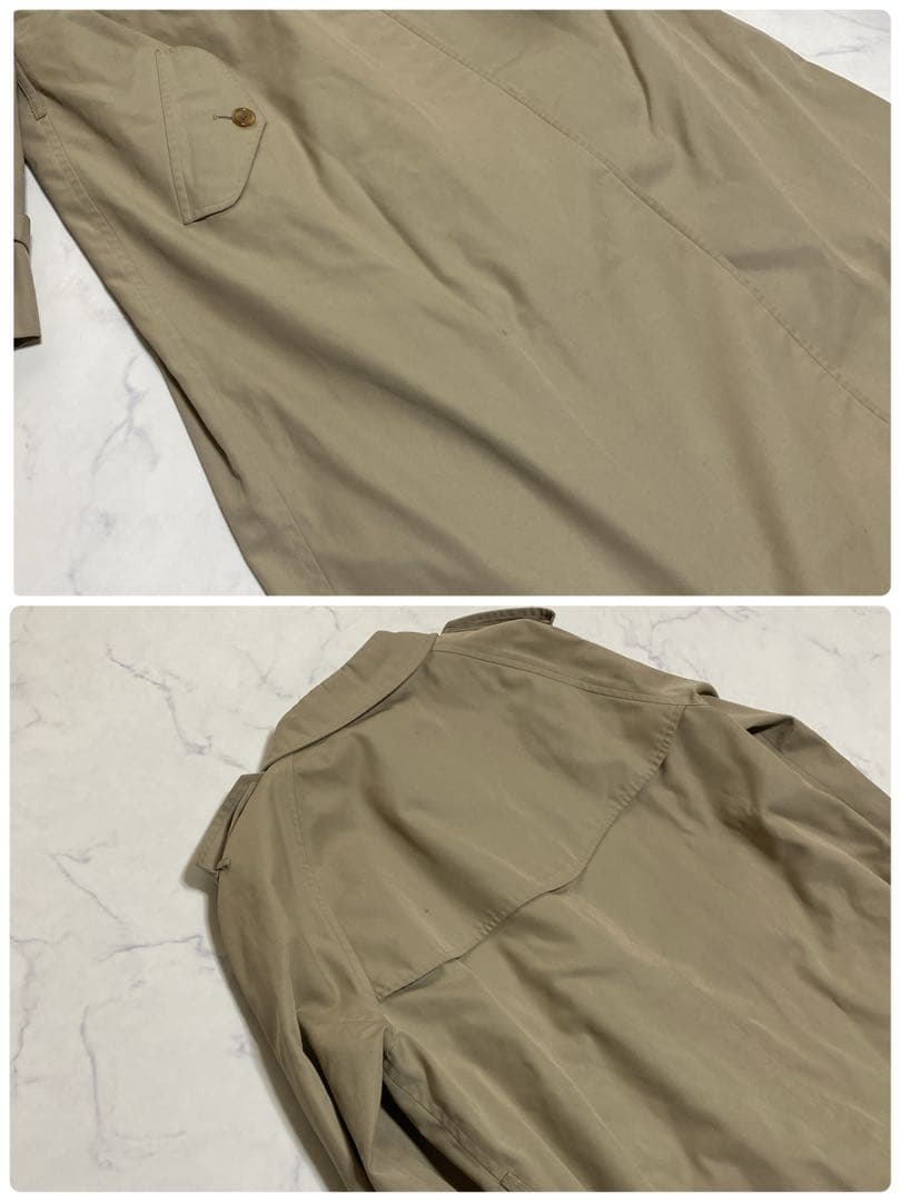 バーバリー 着丈111 シングル トレンチコート ベージュ ライナー チェック