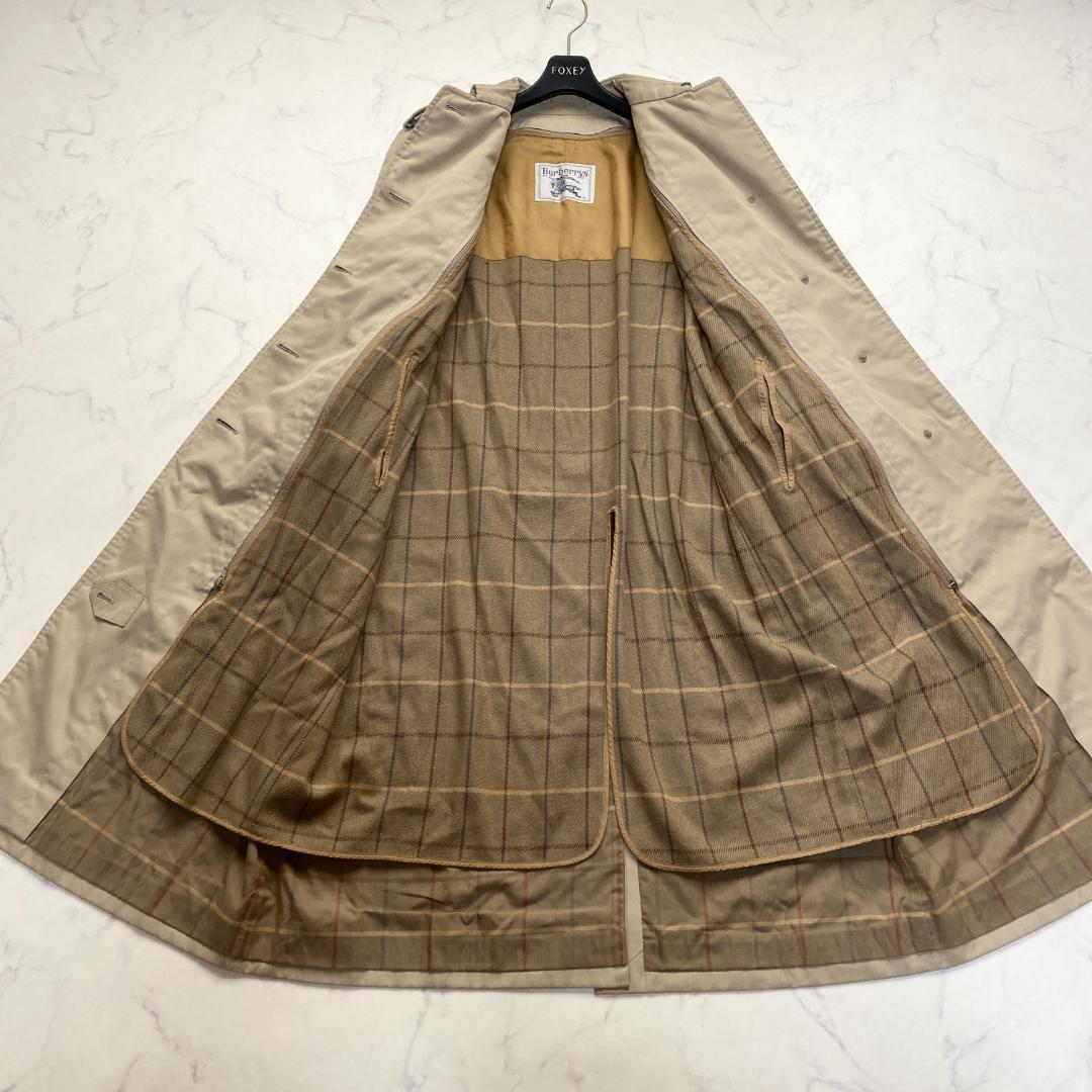 バーバリー 着丈111 シングル トレンチコート ベージュ ライナー チェック