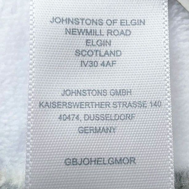 ★ジョンストンズ カシミヤ100% マフラー チェック グレー ネイビー