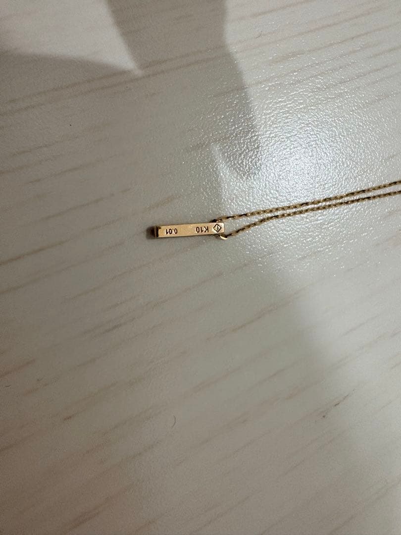 フェスタリア　K10 ゴールド バー ネックレス 約40cm