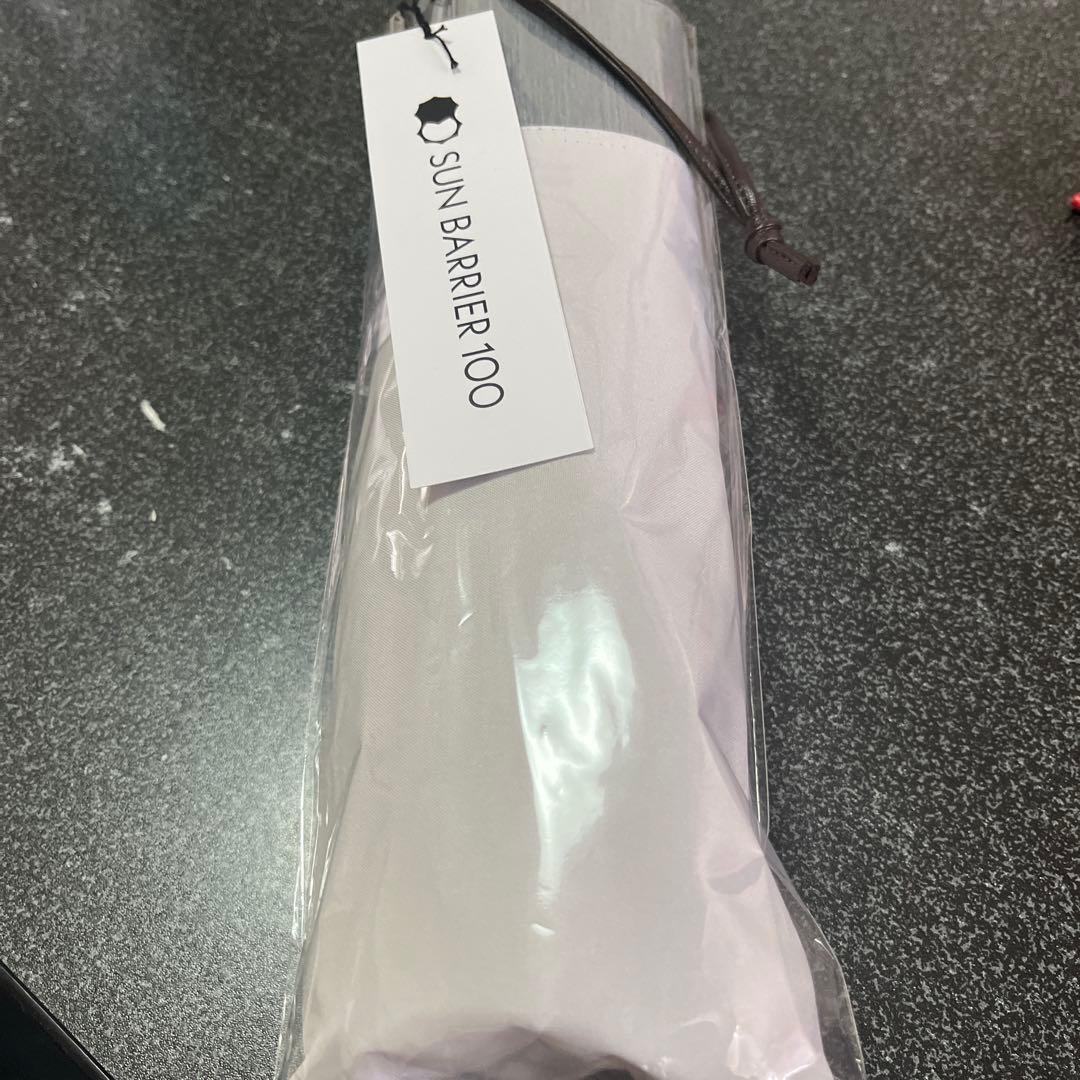 サンバリア100 3段折りたたみ日傘 ホワイト(コンビ)