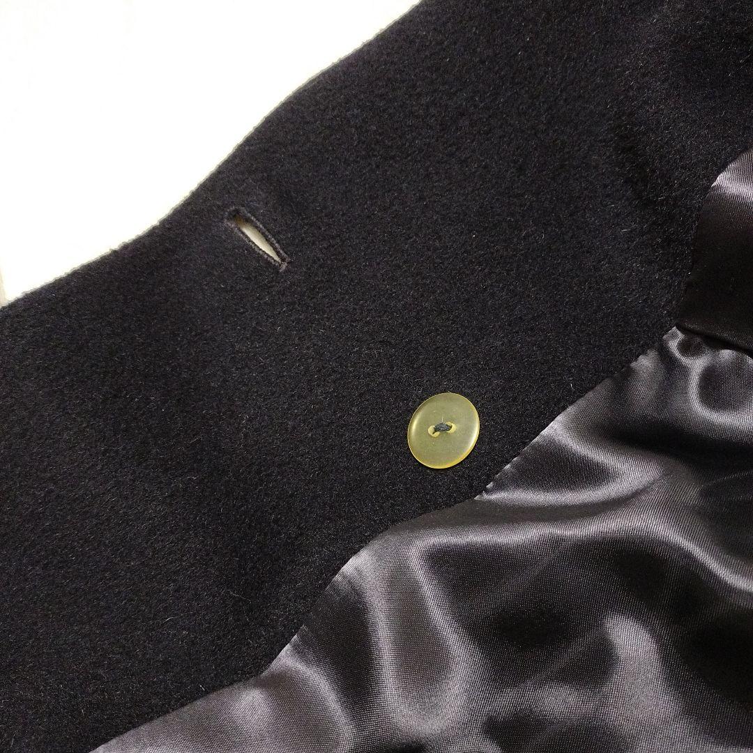 アルパカ　モヘヤ　ダブル　ロングコート　ネイビー　紺色　ダブルブレスト　大きい