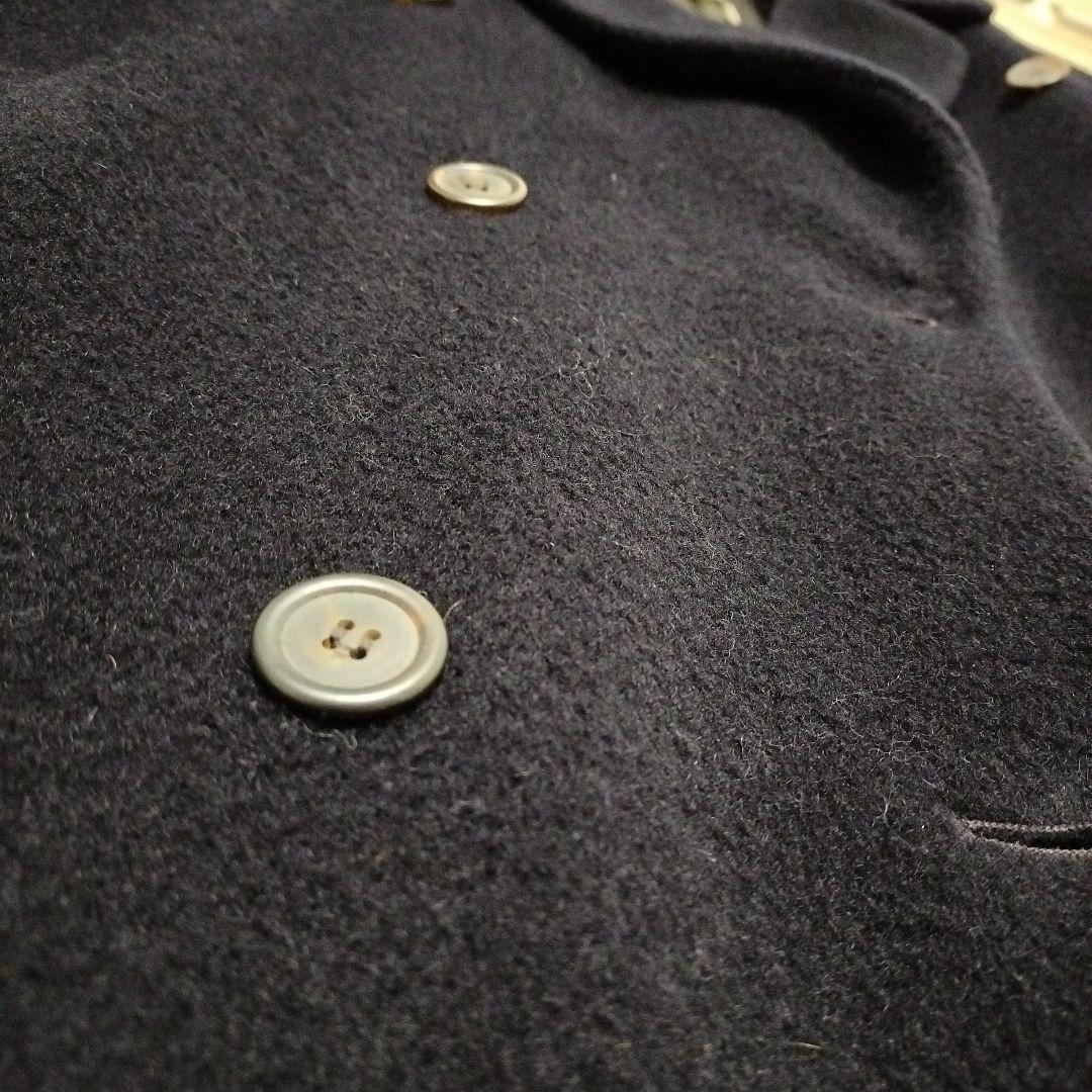 アルパカ　モヘヤ　ダブル　ロングコート　ネイビー　紺色　ダブルブレスト　大きい