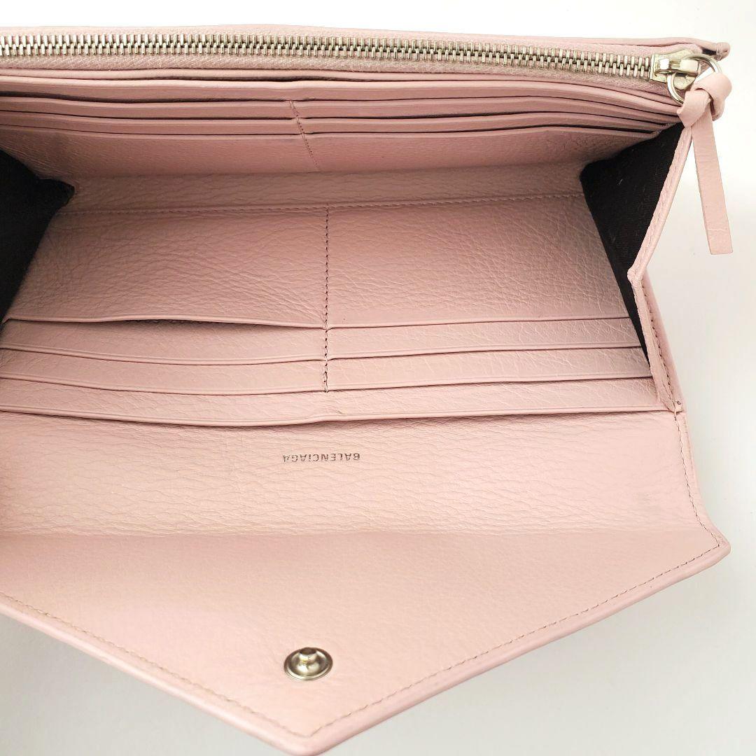 BALENCIAGA　長財布　ペーパー シン マニー　ライトローズ　バレンシアガ