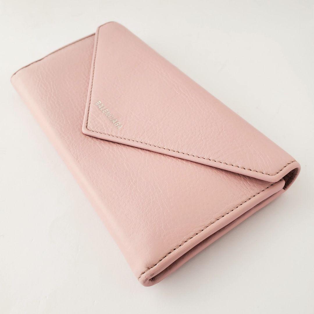 BALENCIAGA　長財布　ペーパー シン マニー　ライトローズ　バレンシアガ
