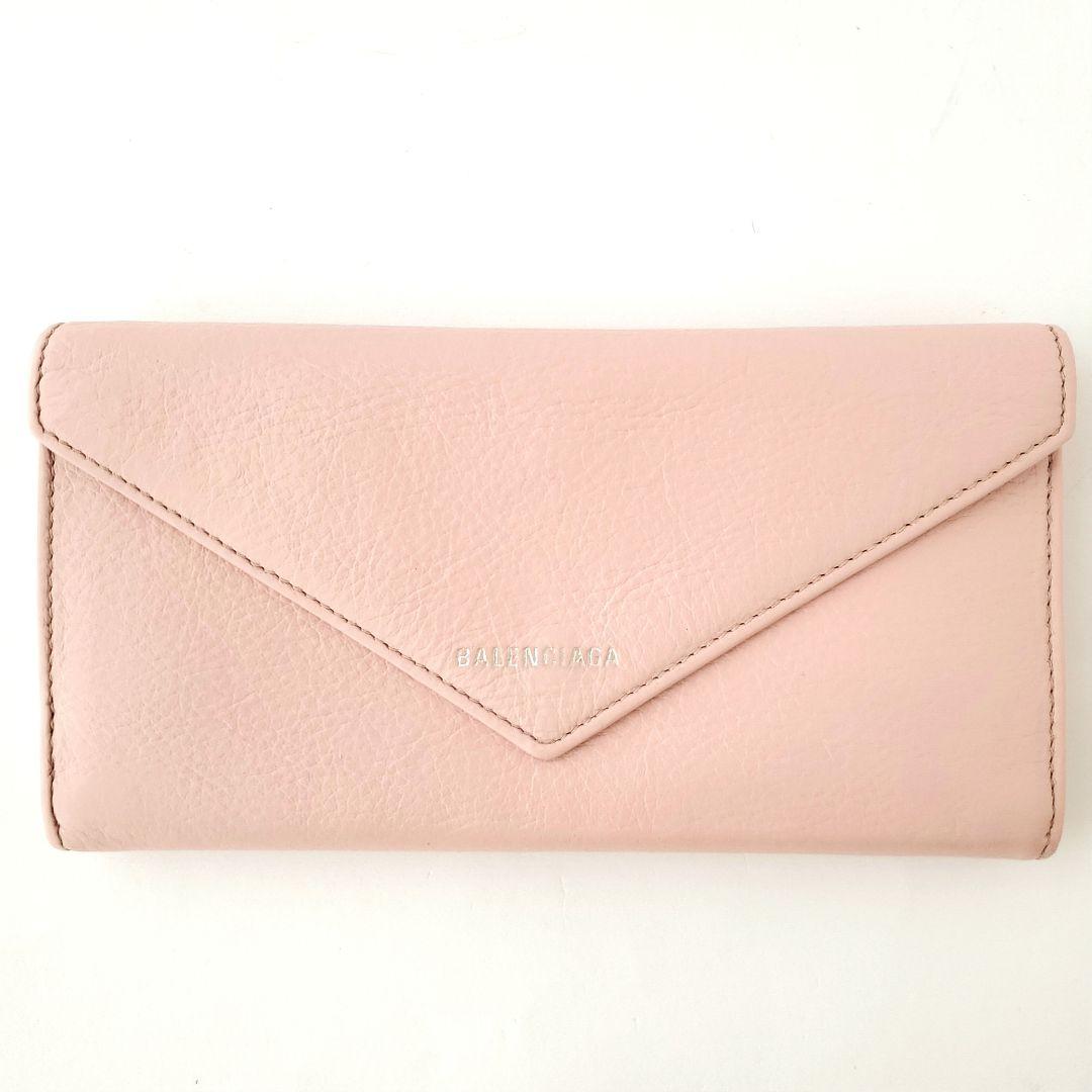 BALENCIAGA　長財布　ペーパー シン マニー　ライトローズ　バレンシアガ