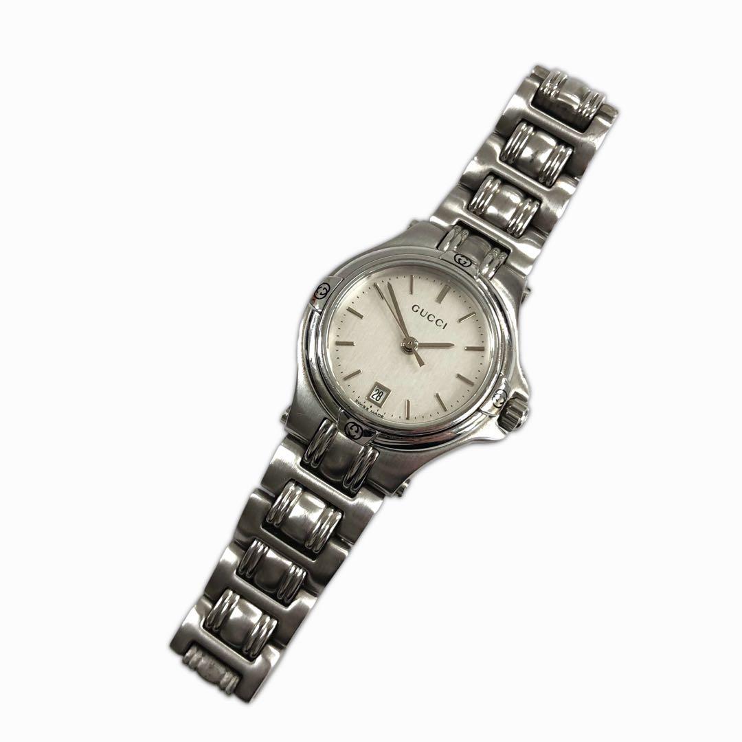 GUCCI グッチ デイト 9040L SS クォーツ腕時計 稼働品