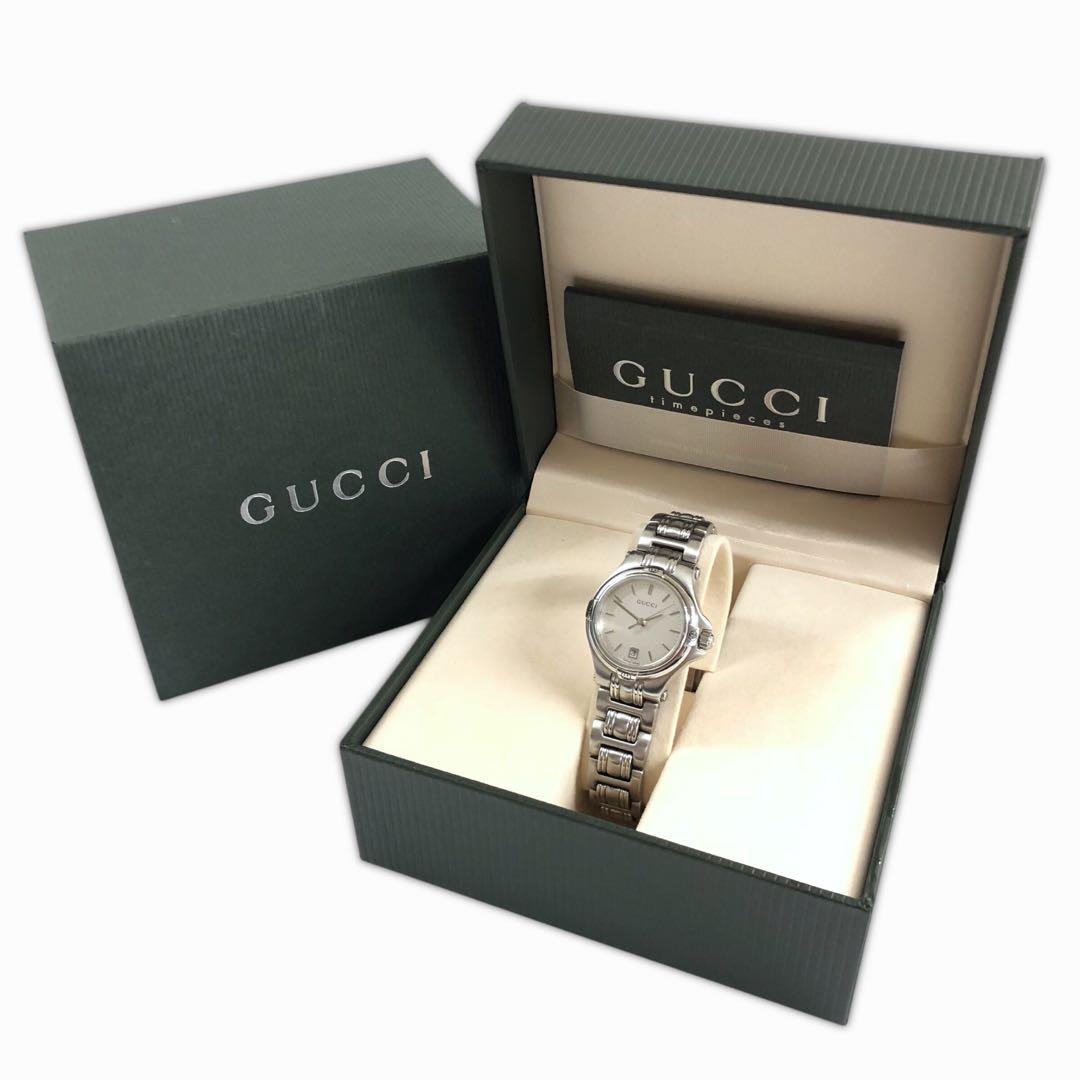 GUCCI グッチ デイト 9040L SS クォーツ腕時計 稼働品