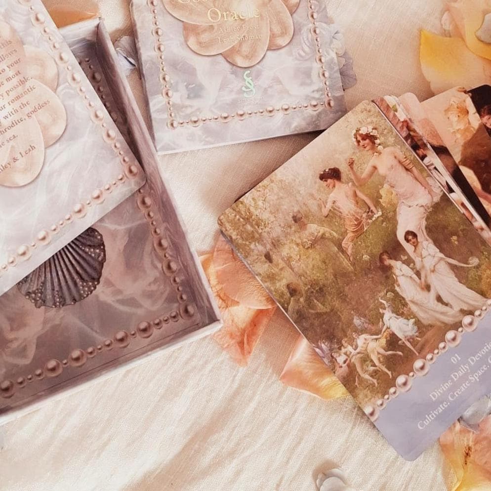 【正規品オラクルカード】美麗アートワーク＆真珠✨女神アフロディーテの祝福のデッキ