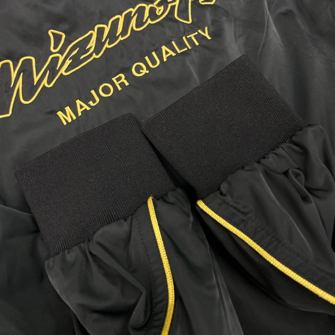 新品‼️ミズノプロ ブレスサーモ ウインドブレーカー 上下セットアップ黒金サイズＯ