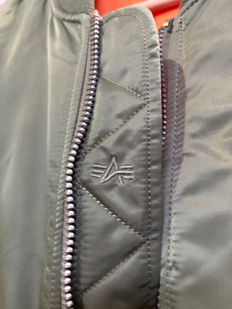 ALPHAINDUSTRIES MA-1フライトジャケット XSオリーブグリーン