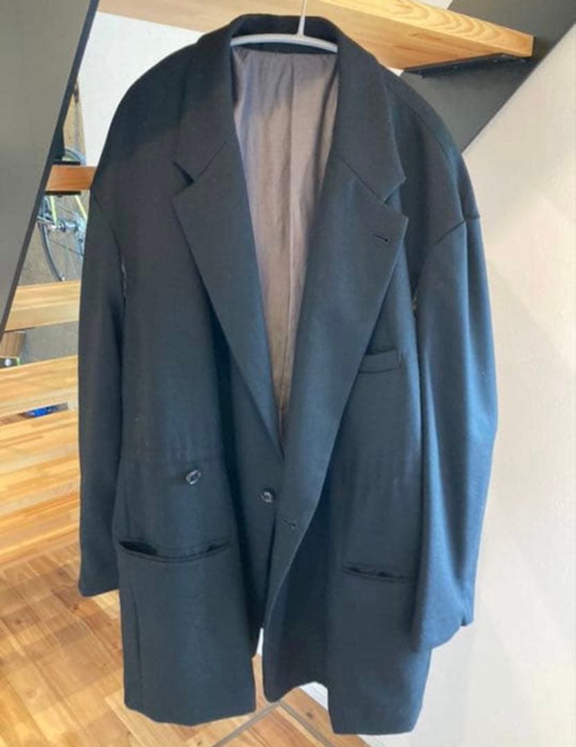 YOKEブラック ダブルブレスト テーラードジャケット