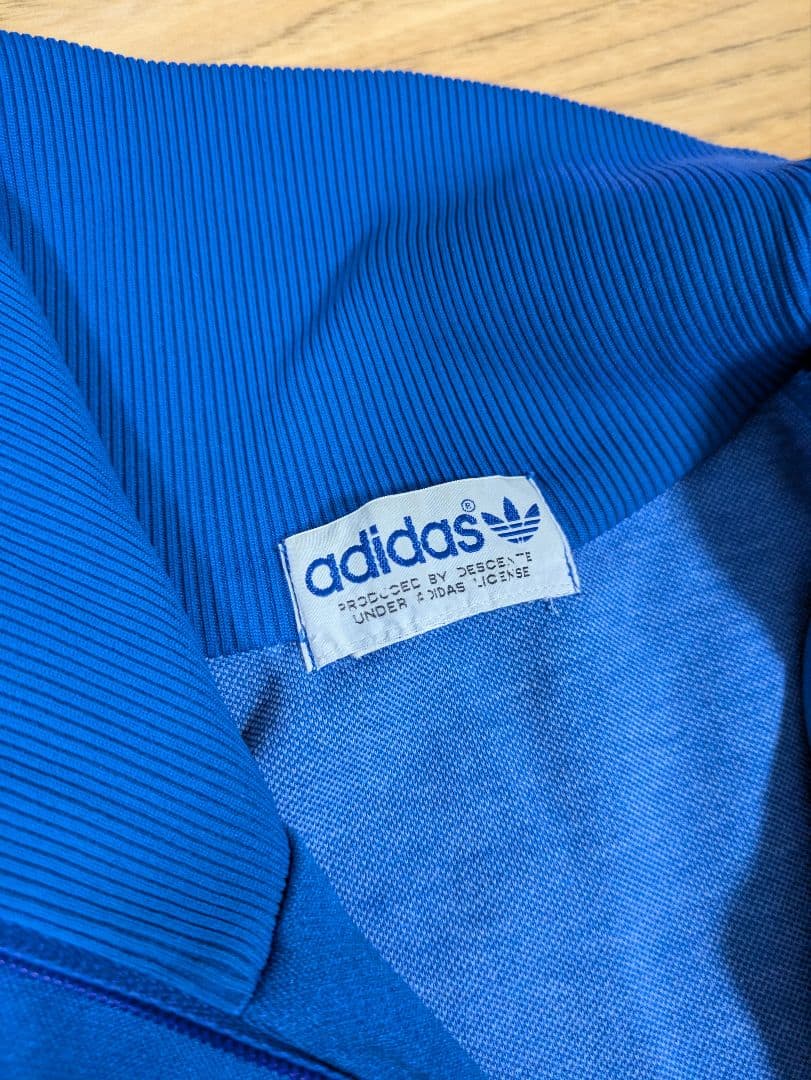 アディダス ジップアップジャケット 青　4号