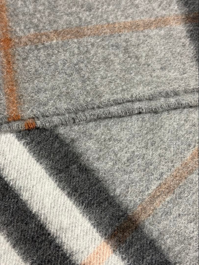 BURBERRY カシミヤ マフラー チェック柄 グレー