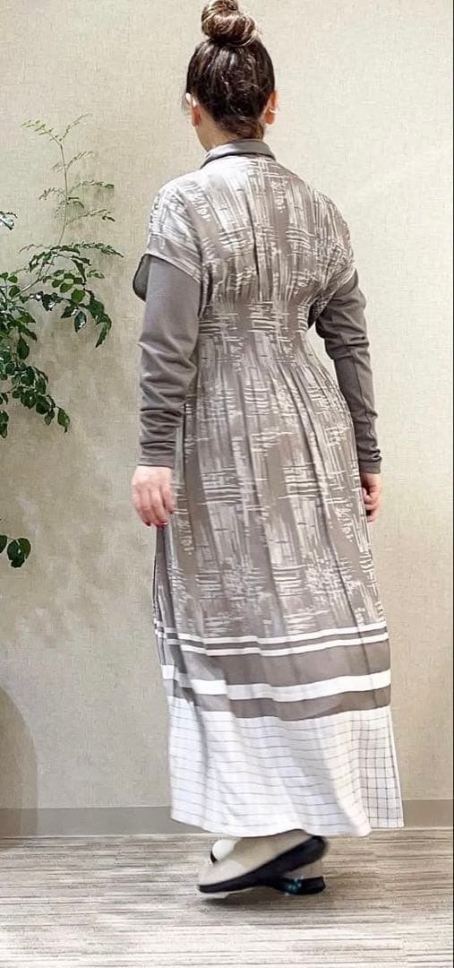 定価10万超えMORABITO ロングワンピース ブラック&グレー系