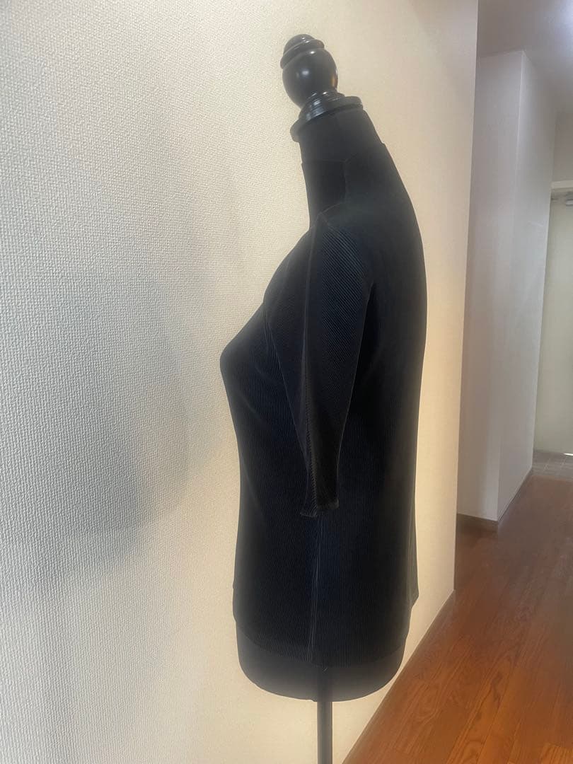 プリーツプリーズ　ミストハイネック定番　ブラック