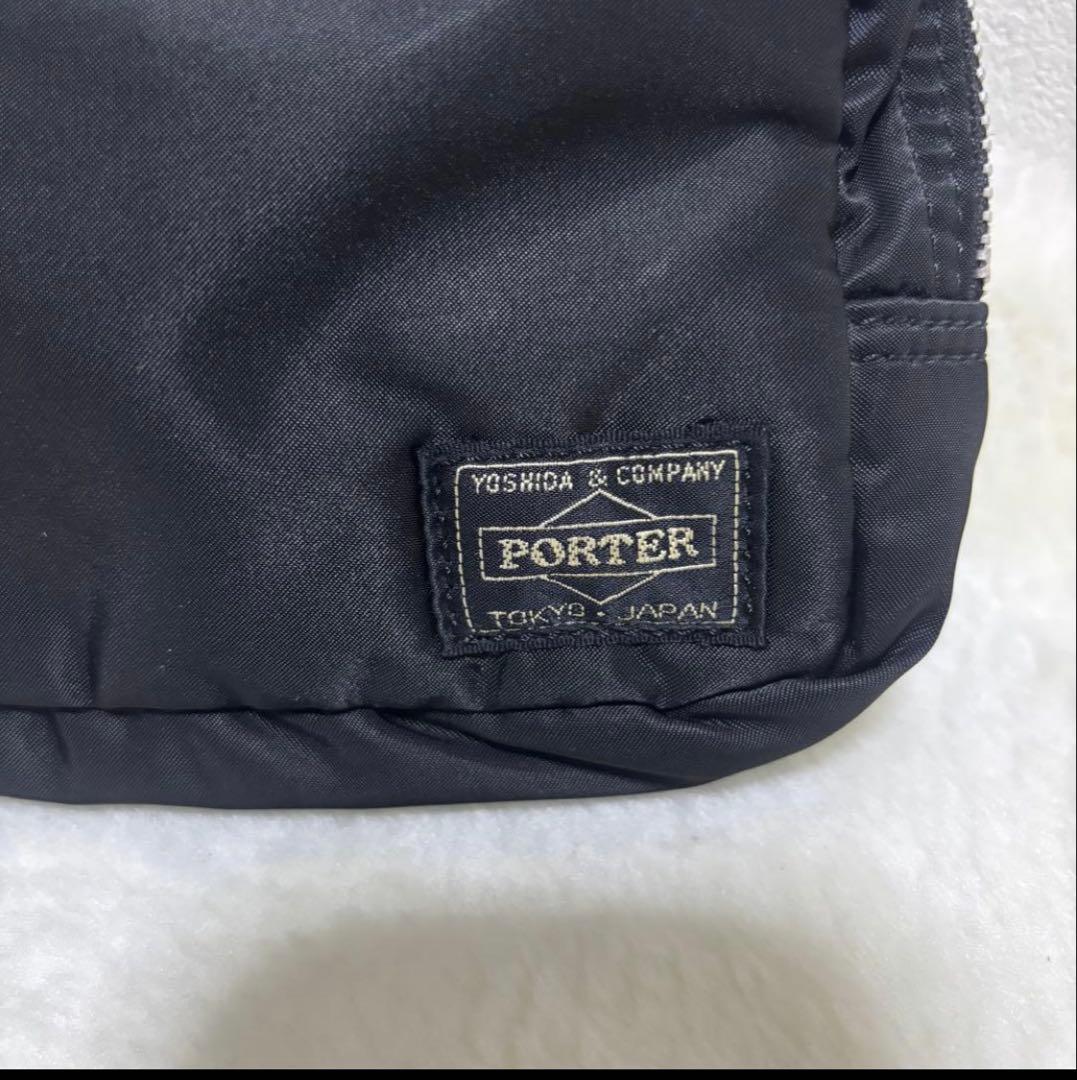 【美品】PORTER ブラック ジッパーポーチ
