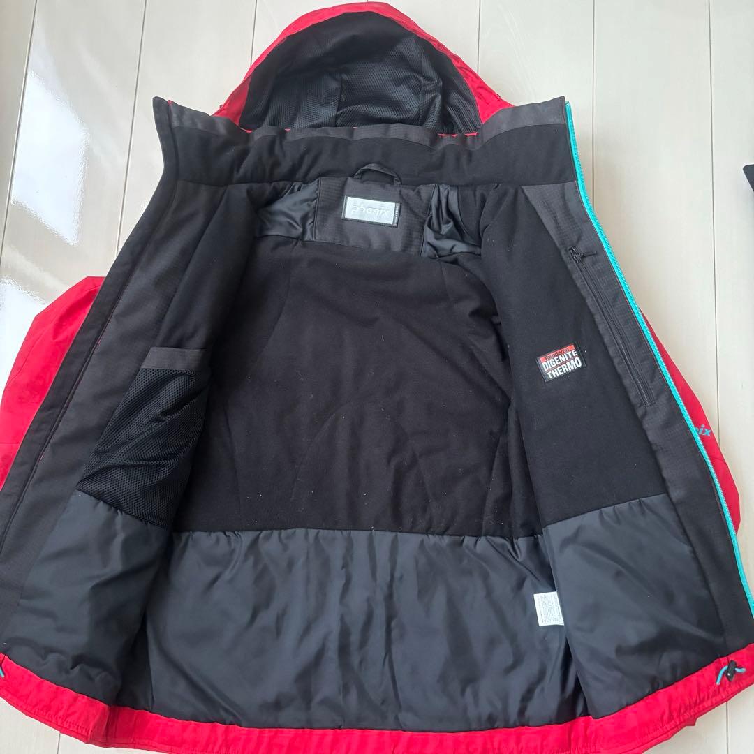 【訳あり】 フェニックス レディーススキーウェア 上下セット 赤黒