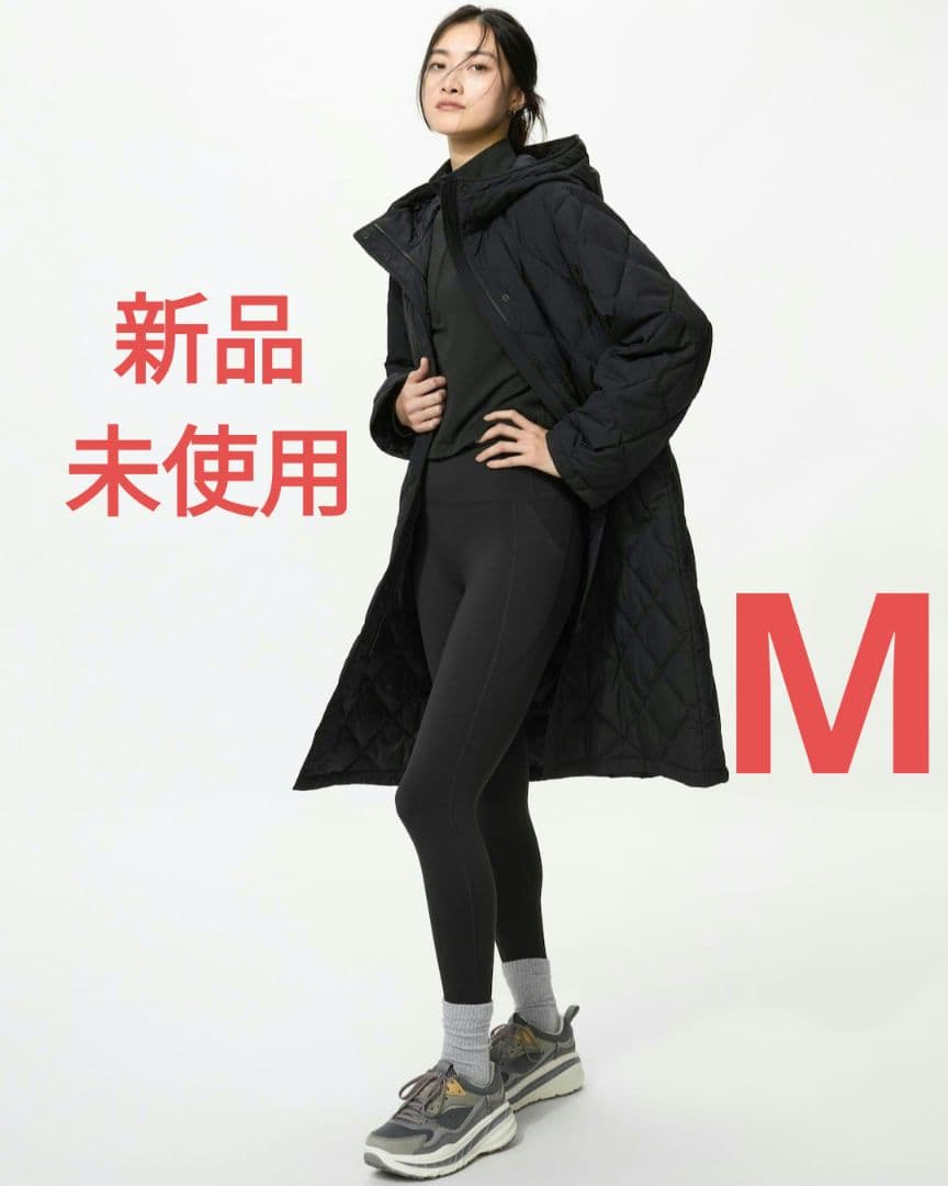 【新品未使用】ユニクロ パフテックロングコート リラックスフィット ブラック М