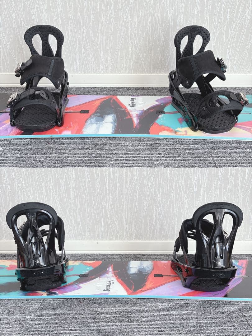 32美品❗️超豪華❗️バートン レディース スノーボードセット★141cm+ビン付