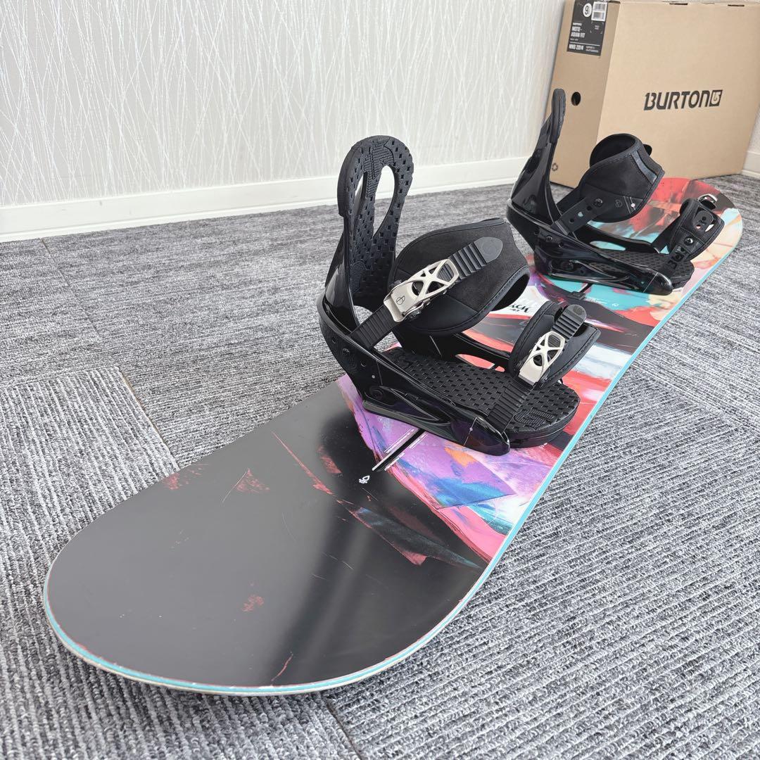 32美品❗️超豪華❗️バートン レディース スノーボードセット★141cm+ビン付