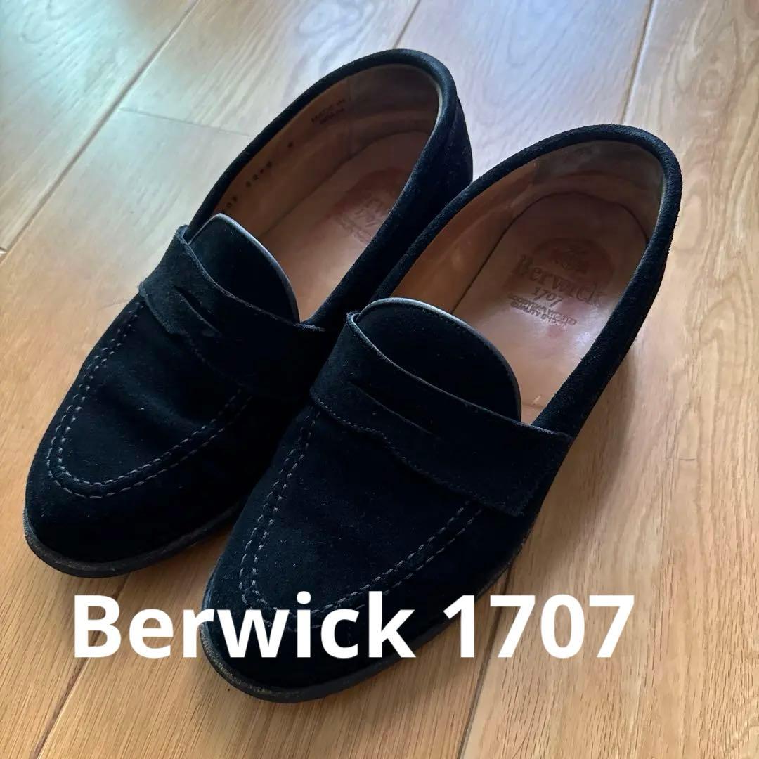 ローファー　Berwick 1707 黒 スエード ローファー 5