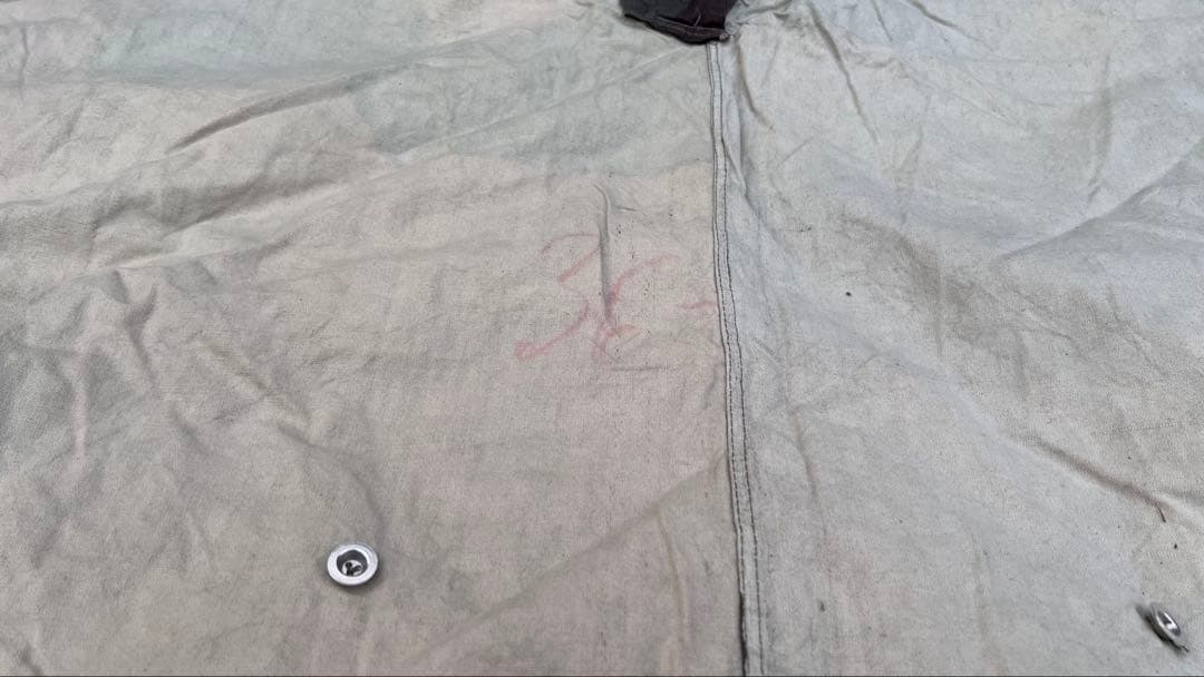 スウェーデン軍 三角 軍幕 USED（良好）　（リネン×コットン混紡）②